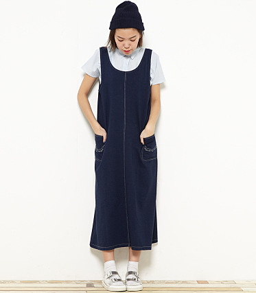 バック リボン マキシ ワンピース