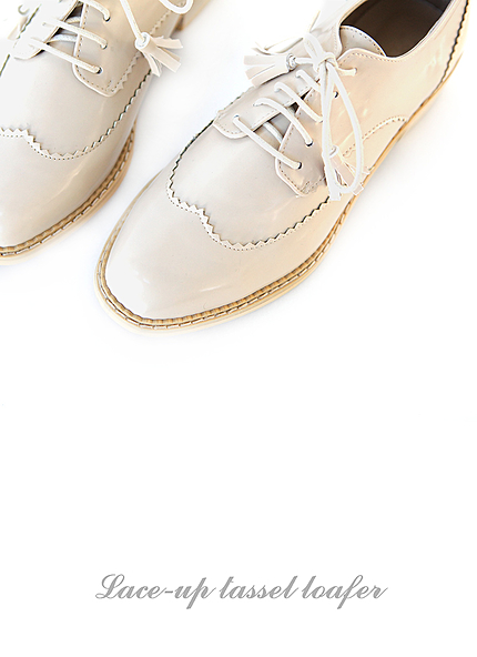 タッセルレースアップローファー・全3色・s43625