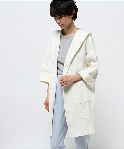 畦カットフード羽織り/AEBC アゼCUT HOOD HAORI