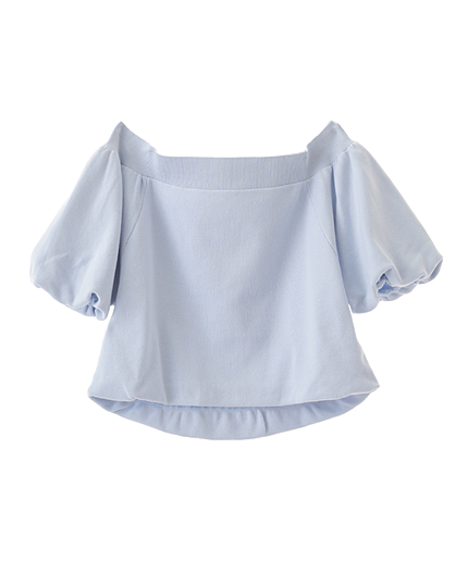 バルーン袖オフショルニットプルオーバー