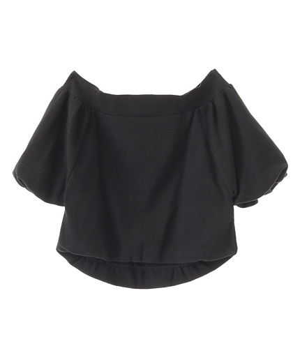 バルーン袖オフショルニットプルオーバー