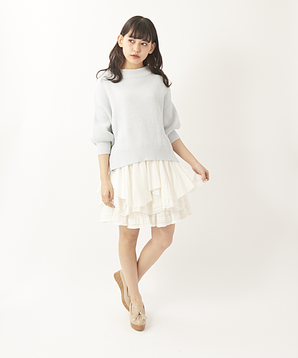 オフタートルニットコンビOP