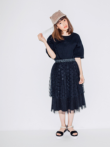 【高橋愛コラボ】チュールプリーツスカート