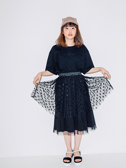 【高橋愛コラボ】チュールプリーツスカート