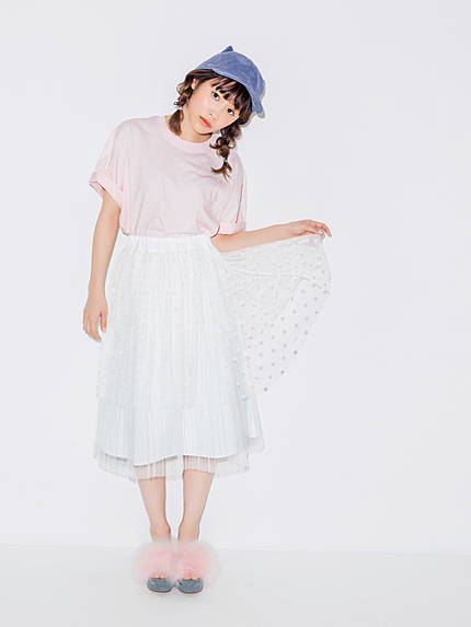 【高橋愛コラボ】チュールプリーツスカート