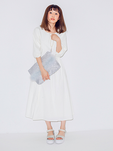 【高橋愛コラボ】Backボタンワンピース