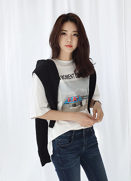 オーバーシルエットグラフィックTシャツ・全2色・t43677