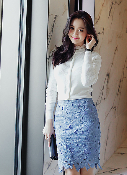 ハイゲージクロップドニットカーディガン・全4色・e45782