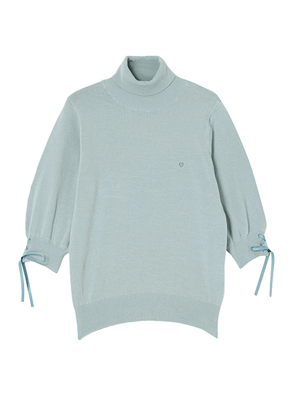 レースアップニット