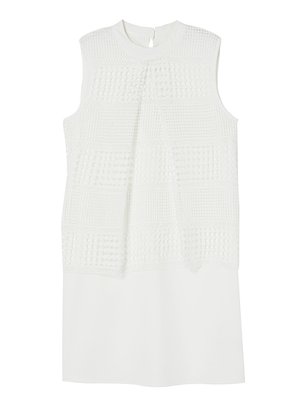 【FEMININE】ダイヤレースレイヤードワンピース