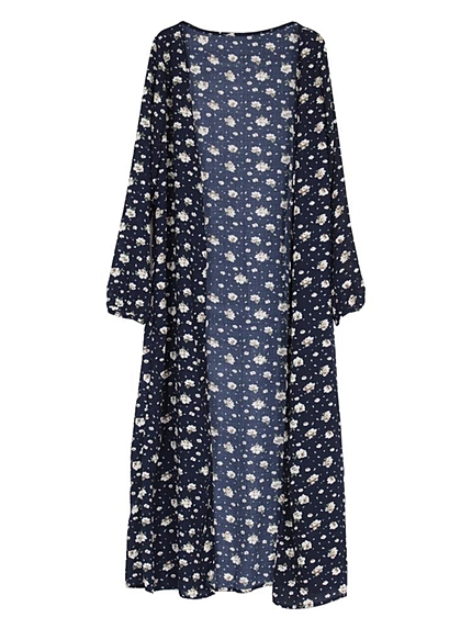 フローラルシフォンガウン