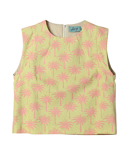 パームツリー柄トップス