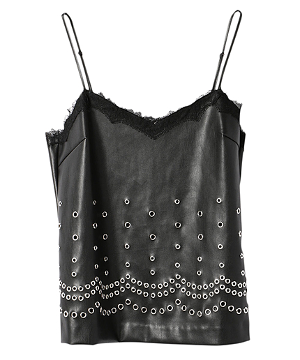 パンチングレザーキャミ