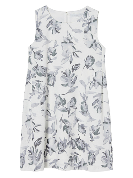 【BSC】 カラー水彩サイドタックワンピース