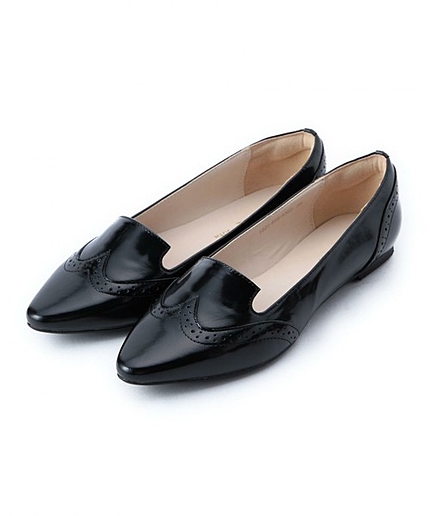 BY メダリオンフラットパンプスо：