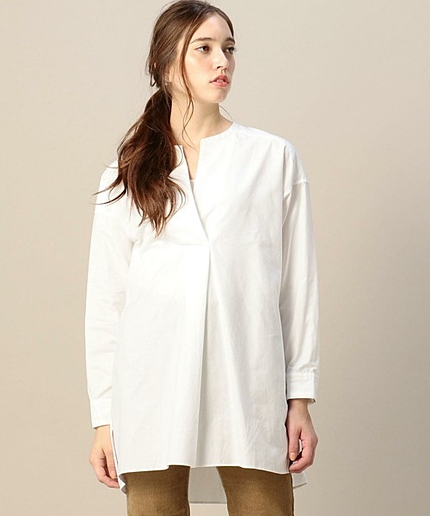 BY コットンスキッパーチュニックシャツо：