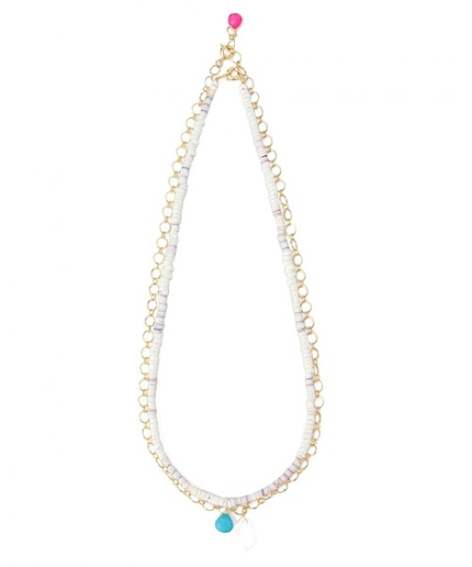 BY MARJORAM別注 ターコイズ2連ネックレス о: