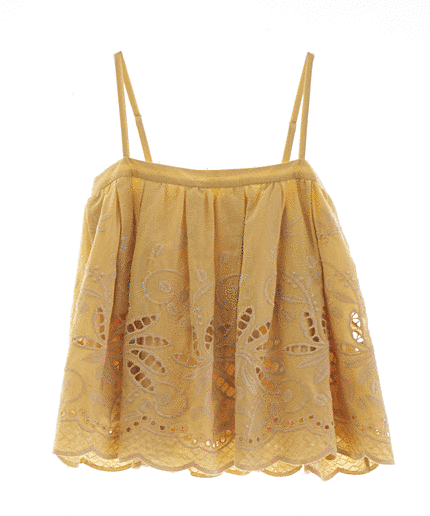 カットワークキャミBL