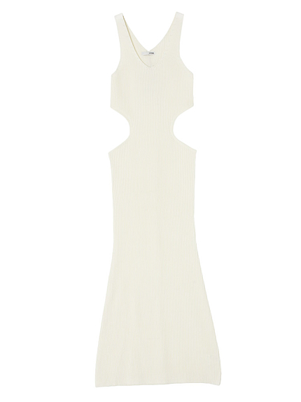 サイドオープンニットワンピース