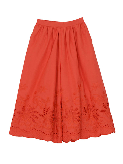 【DUO】 カットワークガウチョパンツ