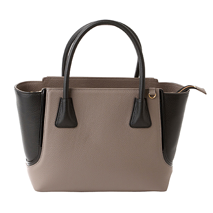 イタリア製本革使用★A4サイズの２WAYバイカラーバッグ