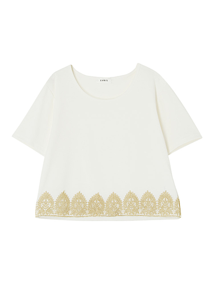 エンブロイダリーヘムレースTOPS