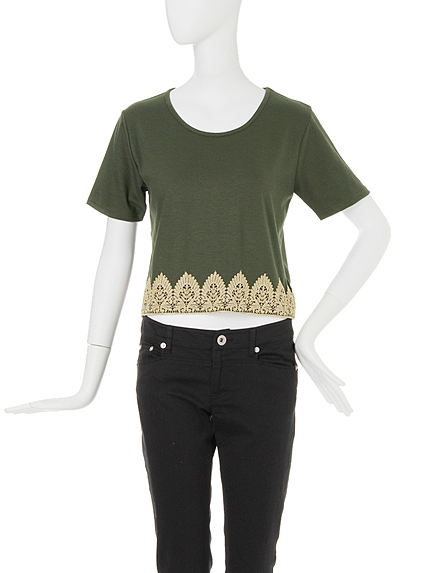 エンブロイダリーヘムレースTOPS