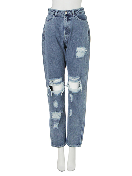 デニムダメージボーイズパンツ