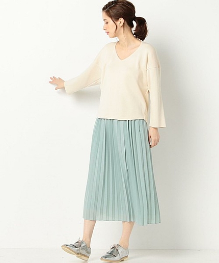 プリーツロングスカート/AEBFC プリーツ LONG