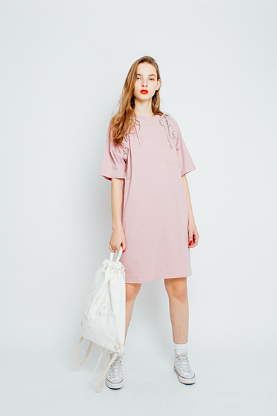 レースアップラグランOP