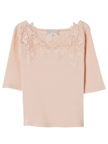 【se】スカラップレースカットソー