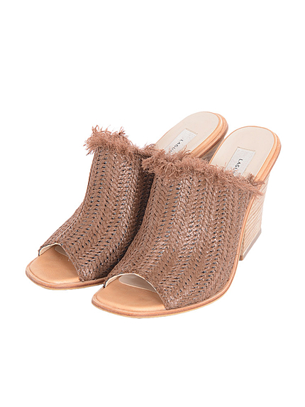 ストローフリンジclogサンダル