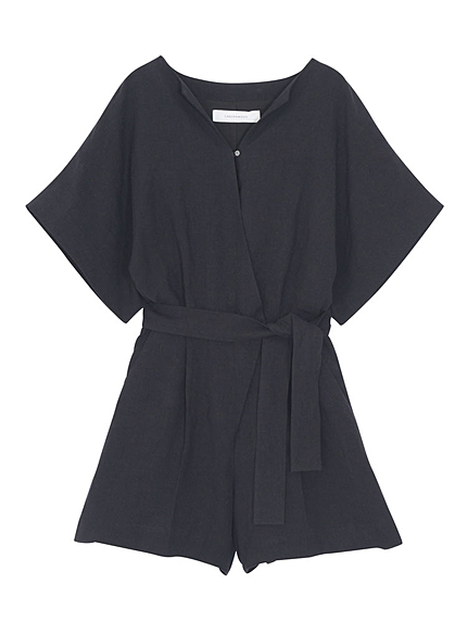 Linenラップショートコンビネゾン