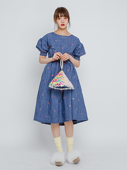 フラワーコットンワンピース