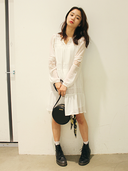 レースシフォンワンピース