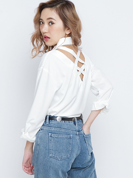 バッククロスフレアシャツ