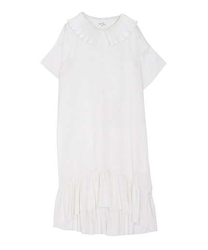 プリーツ×フリルワンピース