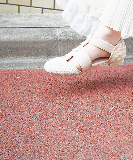 グログランベルトシューズ