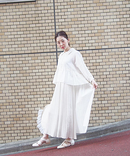 Backロングシャツ