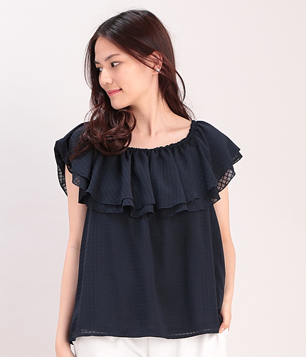 シャドーチェックプルオーバー