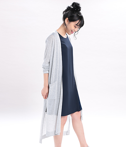 【EASY CARE】シワになりにくいロングカーディガン