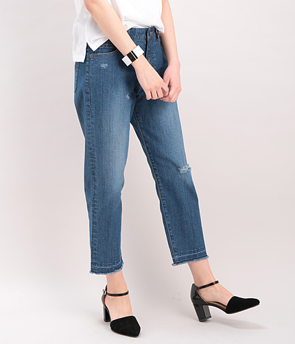 【WEB限定カラー】切りっぱなしデニムパンツ