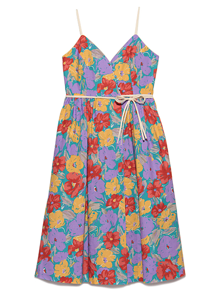 大花ラップ風キャミワンピース