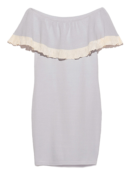 オフショルニットワンピース