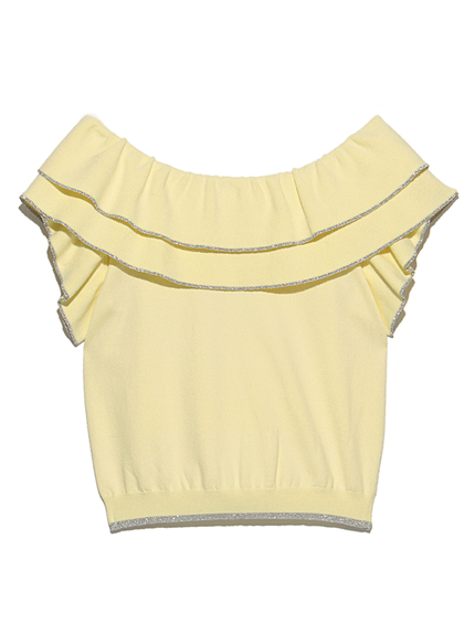 オフショルニットトップス