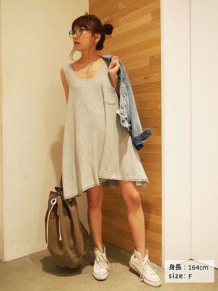 【Casual】ワッフルタンクOP