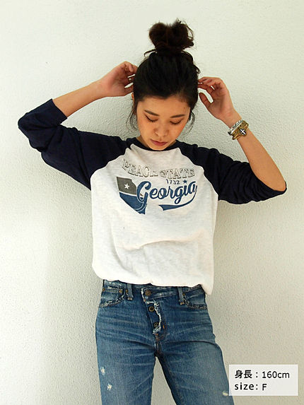 【Casual】GeorgiaプリントラグランL/S Tee