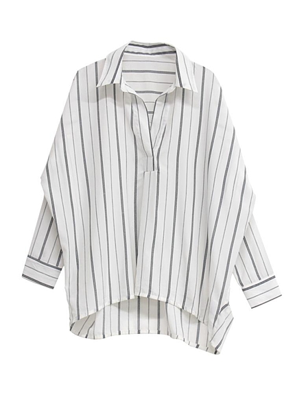 ストライプスキッパーシャツ