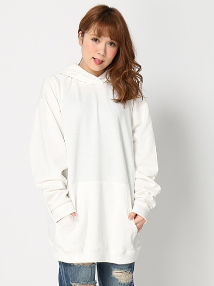 WEGO/無地BIGプルパーカー