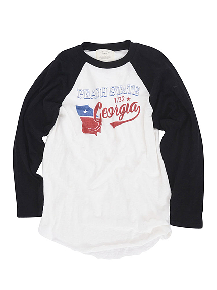 【Casual】GeorgiaプリントラグランL/S Tee